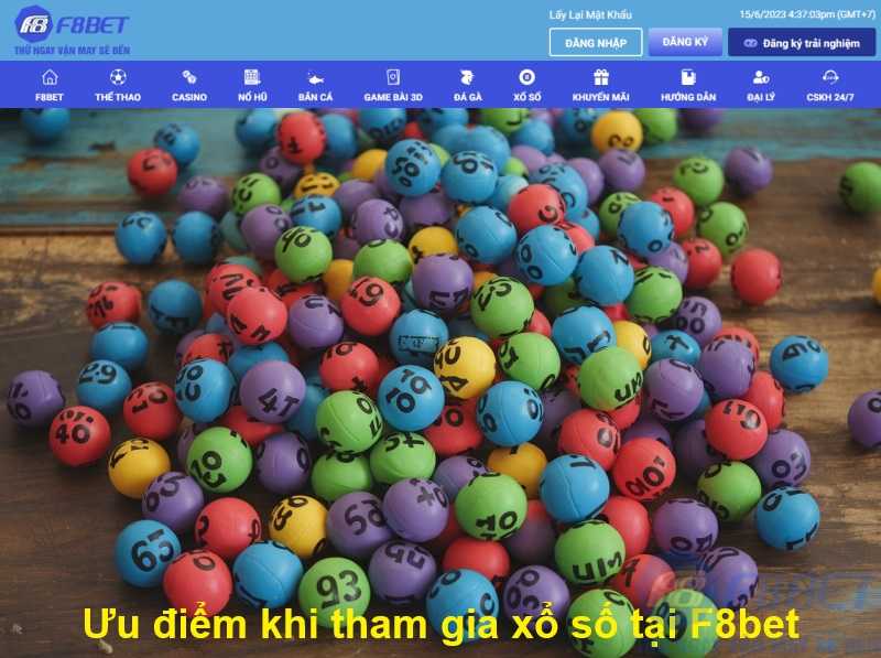 Ưu điểm khi tham gia xổ số tại F8bet